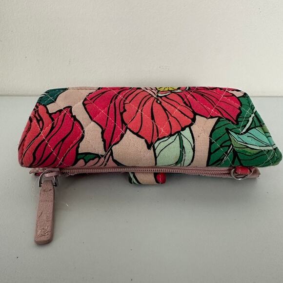 Vera Bradley Vintage Floral Smartphone Wristlet Wallet Broken Zipper & No Strap - Picture 6 of 11